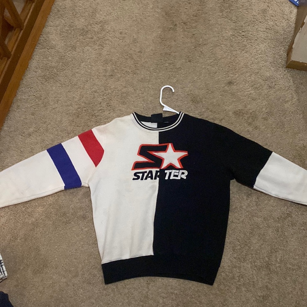 Starter split sweater